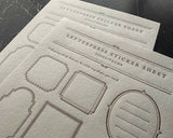 大枝活版室 OEDA LETTERPRESS sticker sheet ステッカーシート FRAME Bronze Greige フレーム ブロンズ グレージュ ステッカー シール シールシート 活版印刷 ギフト手帳 コラージュ