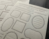 大枝活版室 OEDA LETTERPRESS sticker sheet ステッカーシート FRAME Bronze Greige フレーム ブロンズ グレージュ ステッカー シール シールシート 活版印刷 ギフト手帳 コラージュ