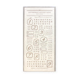 OEDA LETTERPRESS Aufkleberbogen BUCHSTABE