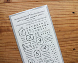 大枝活版室 OEDA LETTERPRESS sticker sheet ステッカーシート LETTER Bronze Black レター ブロンズ ブラック ステッカー シール シールシート 活版印刷 ギフト手帳 コラージュ