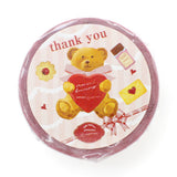 パティシエハリネズミ マスキングテープ 24mm幅 プレゼントリボン Present Ribbon Sleeping with bread 食パンで眠る 文具男子tasu_marlyコラボ かわいい おしゃれ カモ井加工紙