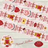 パティシエハリネズミ マスキングテープ 24mm幅 プレゼントリボン Present Ribbon Sleeping with bread 食パンで眠る 文具男子tasu_marlyコラボ かわいい おしゃれ カモ井加工紙