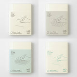 MDノート MD PRODUCT A7サイズ 無罫 横罫 方眼罫 ドット方眼 ポケットサイズ コンパクト ミニサイズ 持ち運び 携帯用 素朴 クリーム色 無地 罫線 メモ帳 手帳 MDプロダクト