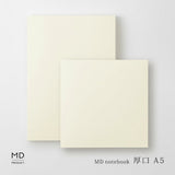 MDノート MD PRODUCT 厚口 リニューアル A5 A5スクエア 無罫 マーカー 水彩 筆ペン画 マインドマップ イラスト スケッチ 素朴 クリーム色 無地 日記帳 手帳 文具好き MDプロダクト