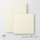 MDノート MD PRODUCT 厚口 リニューアル A5 A5スクエア 無罫 マーカー 水彩 筆ペン画 マインドマップ イラスト スケッチ 素朴 クリーム色 無地 日記帳 手帳 文具好き MDプロダクト