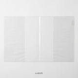 MDノート MD PRODUCT 透明カバー ペンホルダー付き A7 文庫 新書 A5 A5スクエア 1日1ページ A4変形判 PVC製 クリア クリアー スケルトン 汚れ防止 無色 MDプロダクト