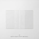 MDノート MD PRODUCT 透明カバー ペンホルダー付き A7 文庫 新書 A5 A5スクエア 1日1ページ A4変形判 PVC製 クリア クリアー スケルトン 汚れ防止 無色 MDプロダクト