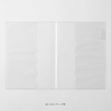 MDノート MD PRODUCT 透明カバー ペンホルダー付き A7 文庫 新書 A5 A5スクエア 1日1ページ A4変形判 PVC製 クリア クリアー スケルトン 汚れ防止 無色 MDプロダクト