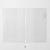 MDノート MD PRODUCT 透明カバー ペンホルダー付き A7 文庫 新書 A5 A5スクエア 1日1ページ A4変形判 PVC製 クリア クリアー スケルトン 汚れ防止 無色 MDプロダクト