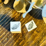 Pastry chef hedgehog stamp 12 x 12mm Heart jam cookie Snowflake Heart Dot Striped candy Oval drop with flower pattern Square drop with flower pattern Angel's right wing Angel's left wing Dog cookie Rabbit cookie Hedgehog cookie Flower cookie