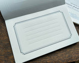 大枝活版室 OEDA LETTERPRESS Message pad メッセージパッド Frame Dark gray Classic Royalblue Noble Bronze 天色 メモ メモ帳 手紙 レター 花 メッセージカード 活版印刷 ギフト