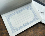 大枝活版室 OEDA LETTERPRESS Message pad メッセージパッド Frame Dark gray Classic Royalblue Noble Bronze 天色 メモ メモ帳 手紙 レター 花 メッセージカード 活版印刷 ギフト