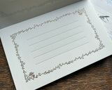 大枝活版室 OEDA LETTERPRESS Message pad メッセージパッド Frame Dark gray Classic Royalblue Noble Bronze 天色 メモ メモ帳 手紙 レター 花 メッセージカード 活版印刷 ギフト