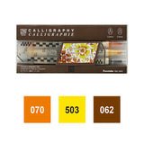 くれたけ 呉竹 ZIG メモリーシステムカリグラフィー 3色 セット Blue Green Kiwi Mint Orange Brown Platinum Blue Rose Pink Violet Pink カリグラフィー用マーカー 水性顔料 水性 カラーペン