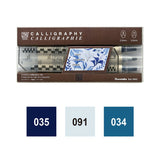 くれたけ 呉竹 ZIG メモリーシステムカリグラフィー 3色 セット Blue Green Kiwi Mint Orange Brown Platinum Blue Rose Pink Violet Pink カリグラフィー用マーカー 水性顔料 水性 カラーペン