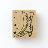 Kinotoriko Stempel Mode Vintage Botte / Bootee / Regenschirm