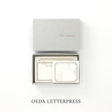 大枝活版室 OEDA LETTERPRESS Assort Card box アソートカードボックス mellow silver メロウ シルバー カード メッセージカード 手帳 メモ 活版印刷 ギフト