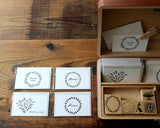 大枝活版室 コラボ オリジナルスタンプ 季節のリース 希望の木 鳥の切手 エンべロップ メッセージバード はんこの日 別注 オリジナル スタンプ はんこ ハンコ かわいい フレーム 封筒 ギフト 手帳 メモ