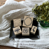 大枝活版室 コラボ オリジナルスタンプ 季節のリース 希望の木 鳥の切手 エンべロップ メッセージバード はんこの日 別注 オリジナル スタンプ はんこ ハンコ かわいい フレーム 封筒 ギフト 手帳 メモ