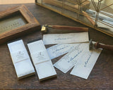 大枝活版室 OEDA LETTERPRESS 3 pattern labelbook ラベルブック classic Royalblue & Silver Bronze & Black クラシック ロイヤルブルー ブルー シルバー ブロンズ ブラック ラベル メモ メモ帳 カード メッセージカード 3パターン 3柄 手帳 ミシン目 活版印刷 コラージュ