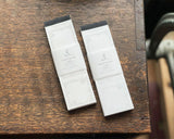 大枝活版室 OEDA LETTERPRESS 3 pattern labelbook ラベルブック Noble Bronze & Black Silver & Black ノーブル ブロンズ ブラック シルバー ラベル メモ メモ帳 カード メッセージカード 3パターン 3柄 手帳 ミシン目 活版印刷 コラージュ