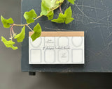 大枝活版室 OEDA LETTERPRESS 8 shape labelbook ラベルブック Frame Black Bronze Darkblue フレーム ブラック ブロンズ ダークブルー ラベル メモ メモ帳 カード メッセージカード 手帳 ミシン目 活版印刷 コラージュ