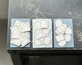 大枝活版室 OEDA LETTERPRESS 8 shape labelbook ラベルブック Frame Black Bronze Darkblue フレーム ブラック ブロンズ ダークブルー ラベル メモ メモ帳 カード メッセージカード 手帳 ミシン目 活版印刷 コラージュ