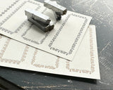 大枝活版室 OEDA LETTERPRESS 4 ornament label book ラベルブック Frame Black Bronze MIZUASAGI SAKURA フレーム ブラック ブロンズ 水浅葱 桜 ラベル メモ メモ帳 カード メッセージカード 手帳 ミシン目 活版印刷 コラージュ