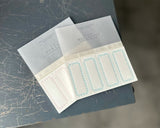 大枝活版室 OEDA LETTERPRESS 4 ornament label book ラベルブック Frame Black Bronze MIZUASAGI SAKURA フレーム ブラック ブロンズ 水浅葱 桜 ラベル メモ メモ帳 カード メッセージカード 手帳 ミシン目 活版印刷 コラージュ