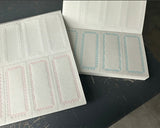 大枝活版室 OEDA LETTERPRESS 4 ornament label book ラベルブック Frame Black Bronze MIZUASAGI SAKURA フレーム ブラック ブロンズ 水浅葱 桜 ラベル メモ メモ帳 カード メッセージカード 手帳 ミシン目 活版印刷 コラージュ