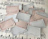 大枝活版室 OEDA LETTERPRESS 5 word label book ラベルブック Gray & Beige paper グレー ベージュ ペーパー ラベル メモ メモ帳 カード メッセージカード 手帳 ミシン目 活版印刷 コラージュ