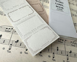 大枝活版室 OEDA LETTERPRESS 5 word label book ラベルブック Gray & Beige paper グレー ベージュ ペーパー ラベル メモ メモ帳 カード メッセージカード 手帳 ミシン目 活版印刷 コラージュ