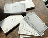 大枝活版室 OEDA LETTERPRESS Memo card メモカード Noble black bronze silver ノーブル ブラック ブロンズ シルバー メモ メモ帳  手紙 レター  花 メッセージカード 活版印刷 ギフト