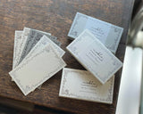 大枝活版室 OEDA LETTERPRESS Memo card メモカード Noble black bronze silver ノーブル ブラック ブロンズ シルバー メモ メモ帳  手紙 レター  花 メッセージカード 活版印刷 ギフト