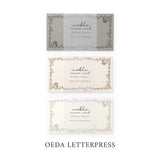 大枝活版室 OEDA LETTERPRESS Memo card メモカード Noble black bronze silver ノーブル ブラック ブロンズ シルバー メモ メモ帳 手紙 レター 花 メッセージカード 活版印刷 ギフト