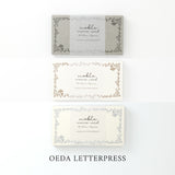 大枝活版室 OEDA LETTERPRESS Memo card メモカード Noble black bronze silver ノーブル ブラック ブロンズ シルバー メモ メモ帳  手紙 レター  花 メッセージカード 活版印刷 ギフト