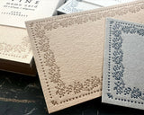 大枝活版室 OEDA LETTERPRESS Memo card メモカード Vine Glay Beige バイン グレー ベージュ メモ メモ帳 手紙 レター 花 つる 植物 メッセージカード 活版印刷 ギフト