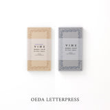 大枝活版室 OEDA LETTERPRESS Memo card メモカード Vine Glay Beige バイン グレー ベージュ メモ メモ帳 手紙 レター 花 つる 植物 メッセージカード 活版印刷 ギフト