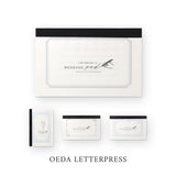 大枝活版室 OEDA LETTERPRESS Message pad メッセージパッド Frame Dark gray Classic Royalblue Noble Bronze 天色 メモ メモ帳 手紙 レター 花 メッセージカード 活版印刷 ギフト