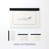 大枝活版室 OEDA LETTERPRESS Message pad メッセージパッド Frame Dark gray Classic Royalblue Noble Bronze 天色 メモ メモ帳 手紙 レター 花 メッセージカード 活版印刷 ギフト