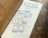 大枝活版室 OEDA LETTERPRESS sticker sheet ステッカーシート STAMP Bronze Darkblue スタンプ ブロンズ ダークブルー ステッカー シール シールシート 活版印刷 ギフト手帳 コラージュ