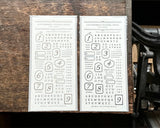 大枝活版室 OEDA LETTERPRESS sticker sheet ステッカーシート LETTER Bronze Black レター ブロンズ ブラック ステッカー シール シールシート 活版印刷 ギフト手帳 コラージュ