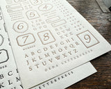 大枝活版室 OEDA LETTERPRESS sticker sheet ステッカーシート LETTER Bronze Black レター ブロンズ ブラック ステッカー シール シールシート 活版印刷 ギフト手帳 コラージュ