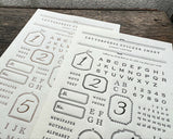 大枝活版室 OEDA LETTERPRESS sticker sheet ステッカーシート LETTER Bronze Black レター ブロンズ ブラック ステッカー シール シールシート 活版印刷 ギフト手帳 コラージュ