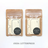 大枝活版室 OEDA LETTERPRESS sticker set ステッカーセット Black Bronze ブラック ブロンズ ステッカー シール 活版印刷 ギフト手帳 コラージュ