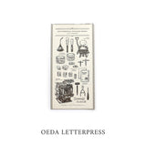 大枝活版室 OEDA LETTERPRESS sticker sheet ステッカーシート LETTERPRESS Black レタープレス ブラック ステッカー シール シールシート
