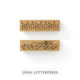 大枝活版室 OEDA LETTERPRESS Stamp スタンプ SP005 SP017 植物 花 英字 はんこ ラバースタンプ おしゃれ 手帳 ギフト コラージュ