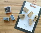 大枝活版室 OEDA LETTERPRESS Stamp スタンプ SP009 SP010 SP014 SP015 SP016 SP019 SP020 植物 花 英字 数字 フレーム シャボン玉 泡 鳥 トリ はんこ ラバースタンプ おしゃれ 手帳 ギフト コラージュ