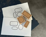 大枝活版室 OEDA LETTERPRESS Stamp box スタンプボックス frame SPB006 スタンプ フレーム 枠 はんこ ラバースタンプ おしゃれ 手帳 ギフト コラージュ