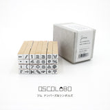 オスコラボ OSCOLABO スタンプ ジム ナンバーズ&シンボルズ スタンプセット 28個入り 数字 記号 ボックス入り Jimu NUMBERS & SYMBOLS 白抜き 事務スタンプ 番号 手帳 はんこ 手帳 かわいい
